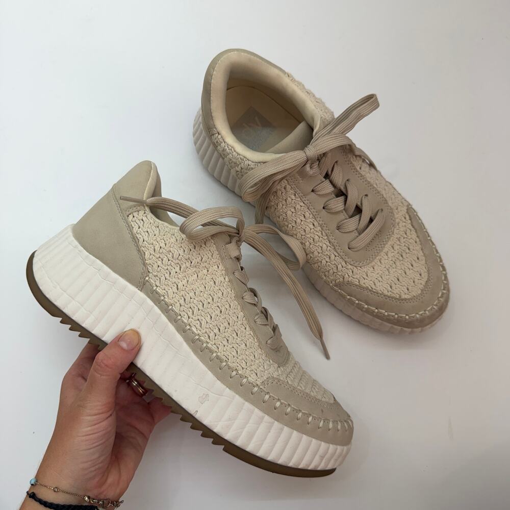 DV Dolce Vita Neutral Crochet Fredi Sneaker 8.5